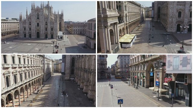 Koronaviruso įbauginto Milano kasdienybė: tuščios gatvės primena apokalipsę