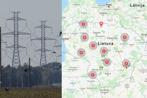 Dėl stipraus vėjo dalyje Lietuvos sutriko elektros tiekimas