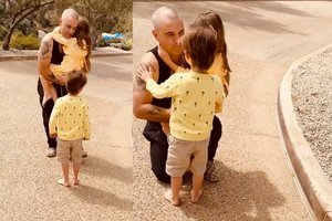 Robbie Williamsas po saviizoliacijos grįžo į namus: vaikų reakcija atėmė žadą