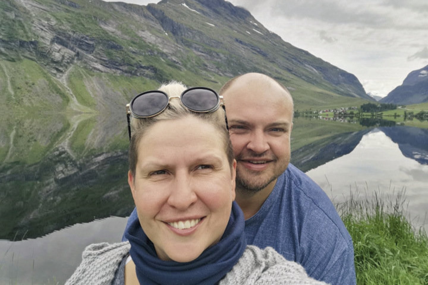 L.Tamulytė-Stončė su vyru.<br> Soc. tinklų nuotr.