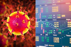 Dėl augančio užsikrėtusiųjų koronavirusu žmonių skaičiaus, kito JAV akcijų indeksai 