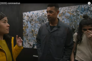 Pirmojo vaidybinio filmo apie koronavirusą veiksmo vieta – liftas