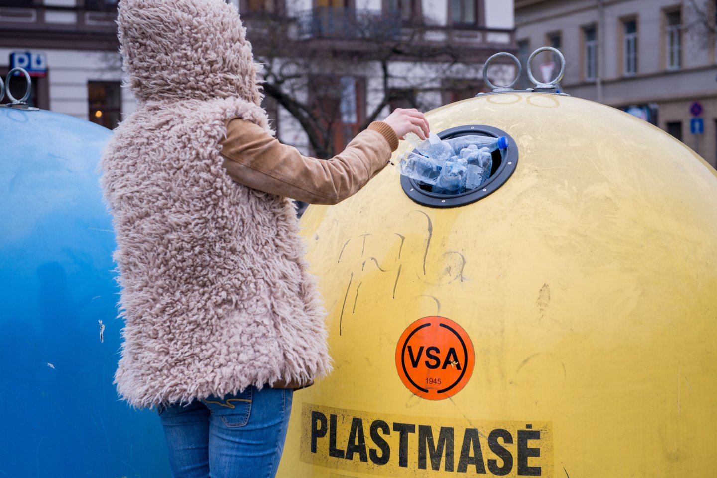 plastikas, šiukšlė, konteineris, rūšiavimas, perdirbimas, butelys<br>J.Stacevičiaus nuotr.