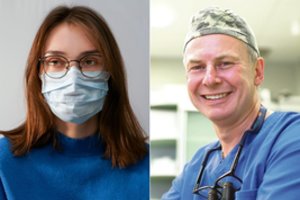 Chirurgas pasidalijo gudrybe: štai ką reikia daryti, kad dėl kaukės nerasotų akiniai