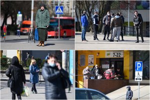 Įsigaliojus griežtam nurodymui gatvėse – daugybė neišgirdusių žmonių: vieni be kaukių, o kiti būriais 