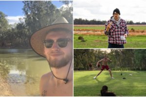 Jockas Landale'as Australijoje ir grybauja, ir sportuoja