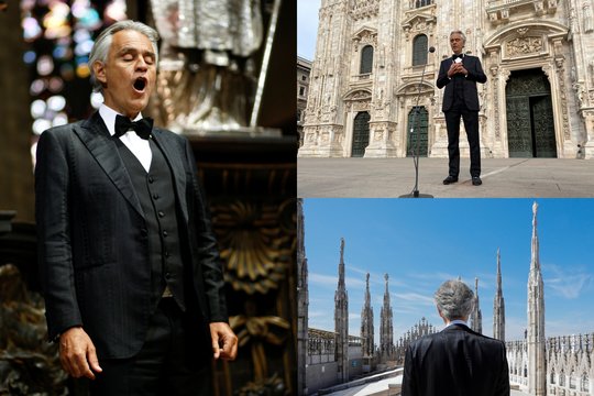 Milijonai žmonių stebėjo Andrea Bocelli pasirodymą tuščioje Milano katedroje