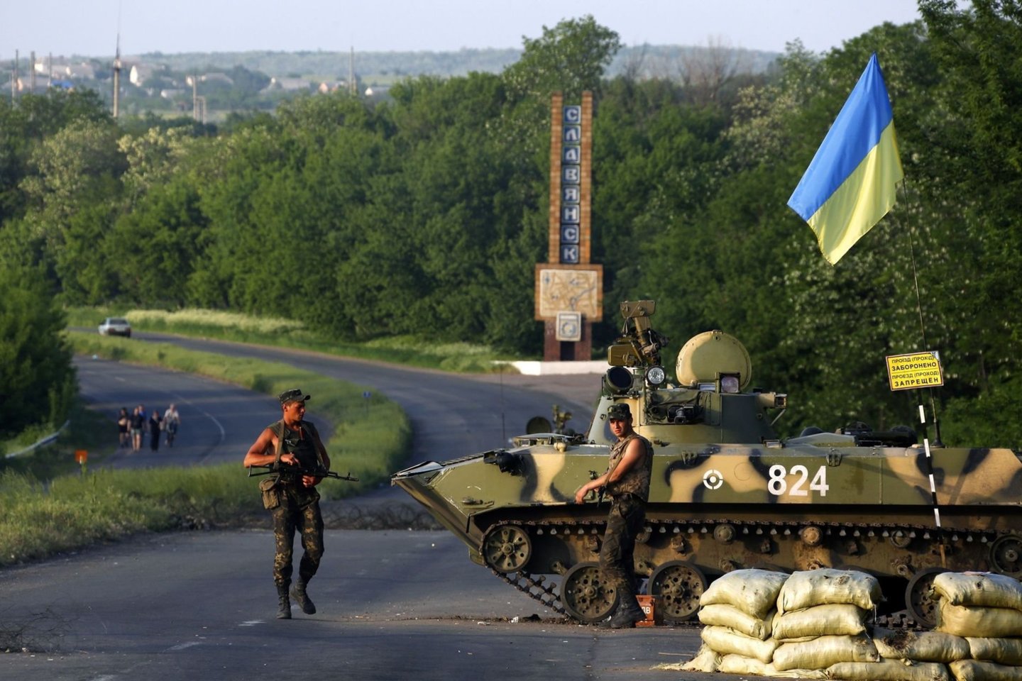2014 m. prasidėjo Ukrainos dalinių ir prorusiškų separatistų kovos dėl Sloviansko ir Kramatorsko.<br>Reuters/Scanpix nuotr.