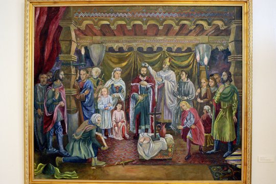 1388 m. popiežius Urbonas VI oficialiai pripažino Lietuvos krikštą. Tai reiškė visos lietuvių tautos krikštą, nors dauguma gyventojų dar nebuvo pakrikštyti.<br>R.Jurgaičio nuotr.