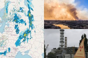 Stiprūs lietūs užgesino gaisrus Černobilyje