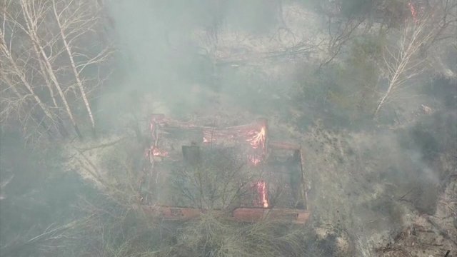 Černobylio miškų gaisras suvaldytas: tarša Lietuvos nepasiekė