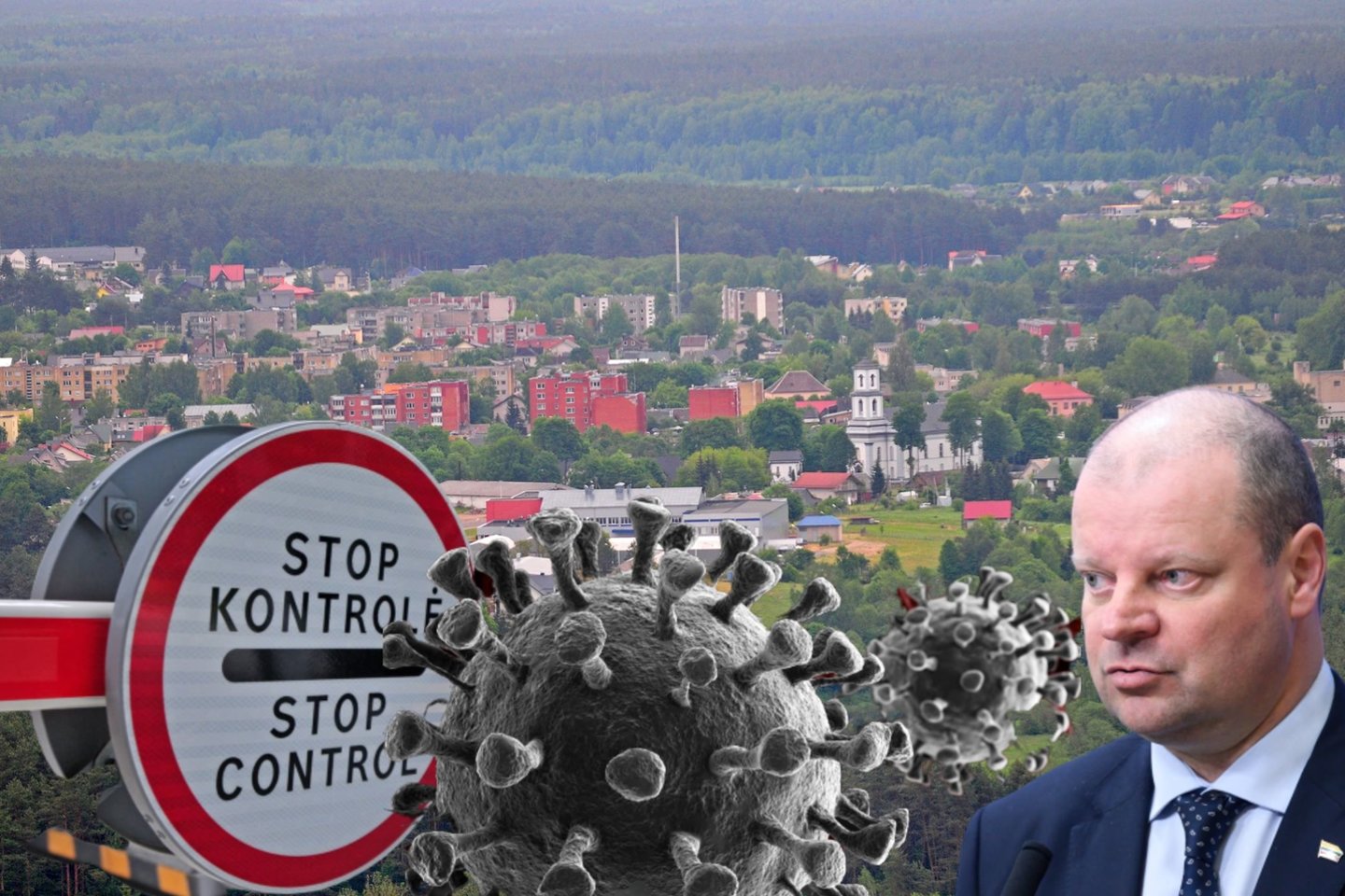  S. Skvernelis: dėl koronaviruso plitimo grėsmės bus uždaryta Nemenčinė.<br> Lrytas.lt montažas.