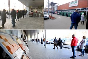 Apsipirko ir įsitikino – nuolaidų nėra nė kvapo, eilės lauke milžiniškos 