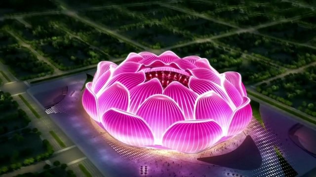 Kerintys vaizdai: Kinijoje pradėtos įspūdingo stadiono statybos