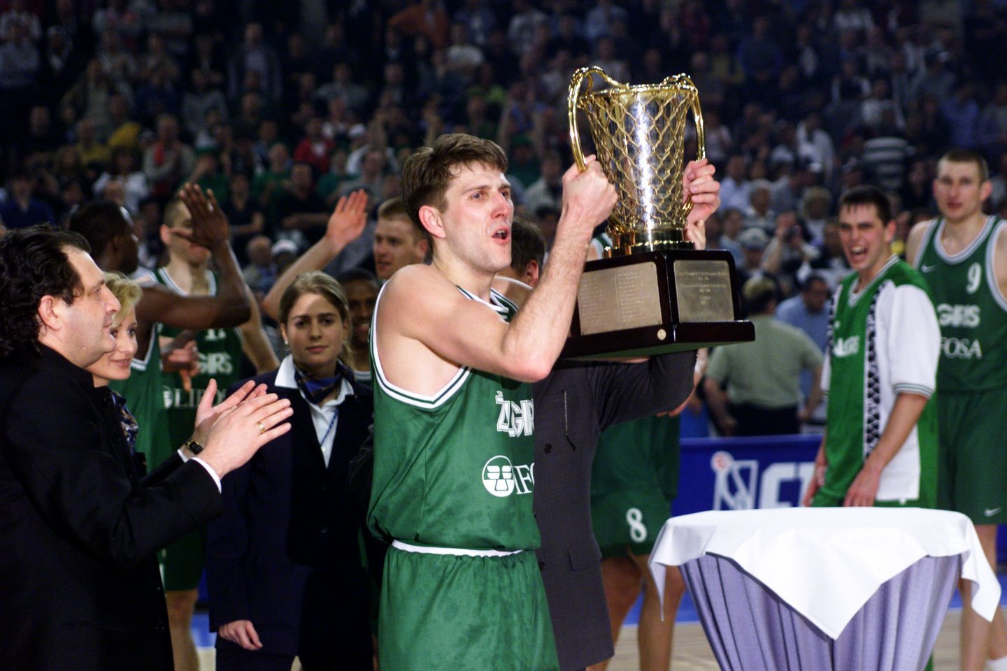  1999 metais Kauno komanda triumfavo Eurolygoje.<br>LR archyvo nuotr.