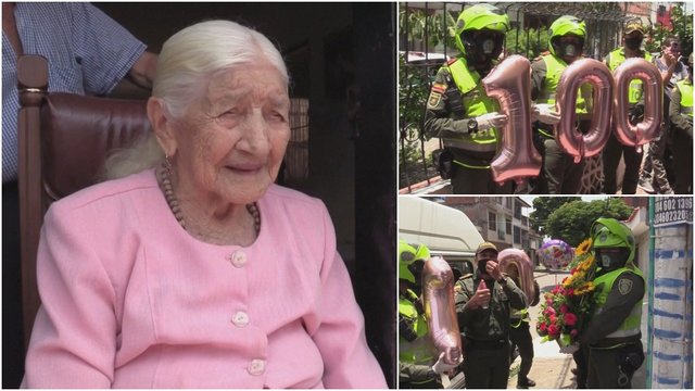 Pandemija gerų darbų nesustabdė: 100-metė moteris sulaukė neeilinės gimtadienio dovanos
