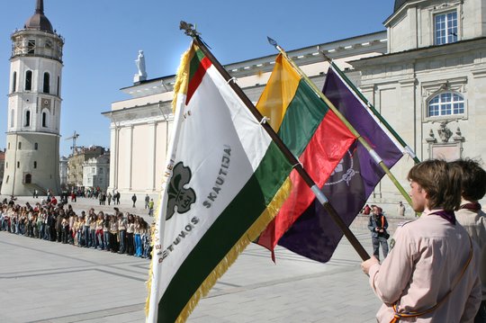 1989 m. balandžio 28–29 d. Vilniuje vyko atkuriamasis Skautų sąjungos suvažiavimas. Lietuvoje pirmoji skautų organizacija susikūrė 1918 m. pabaigoje, 1940 m. sovietai skautų judėjimą uždraudė.<br>P.Lileikio nuotr.