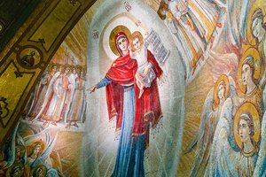 Didžiulėje naujoje katedroje Rusijoje bus V. Putiną ir J. Staliną vaizduojančios mozaikos