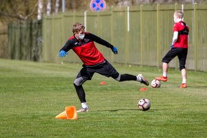 „Sūduva“ surengė pirmąją treniruotę karantino metu