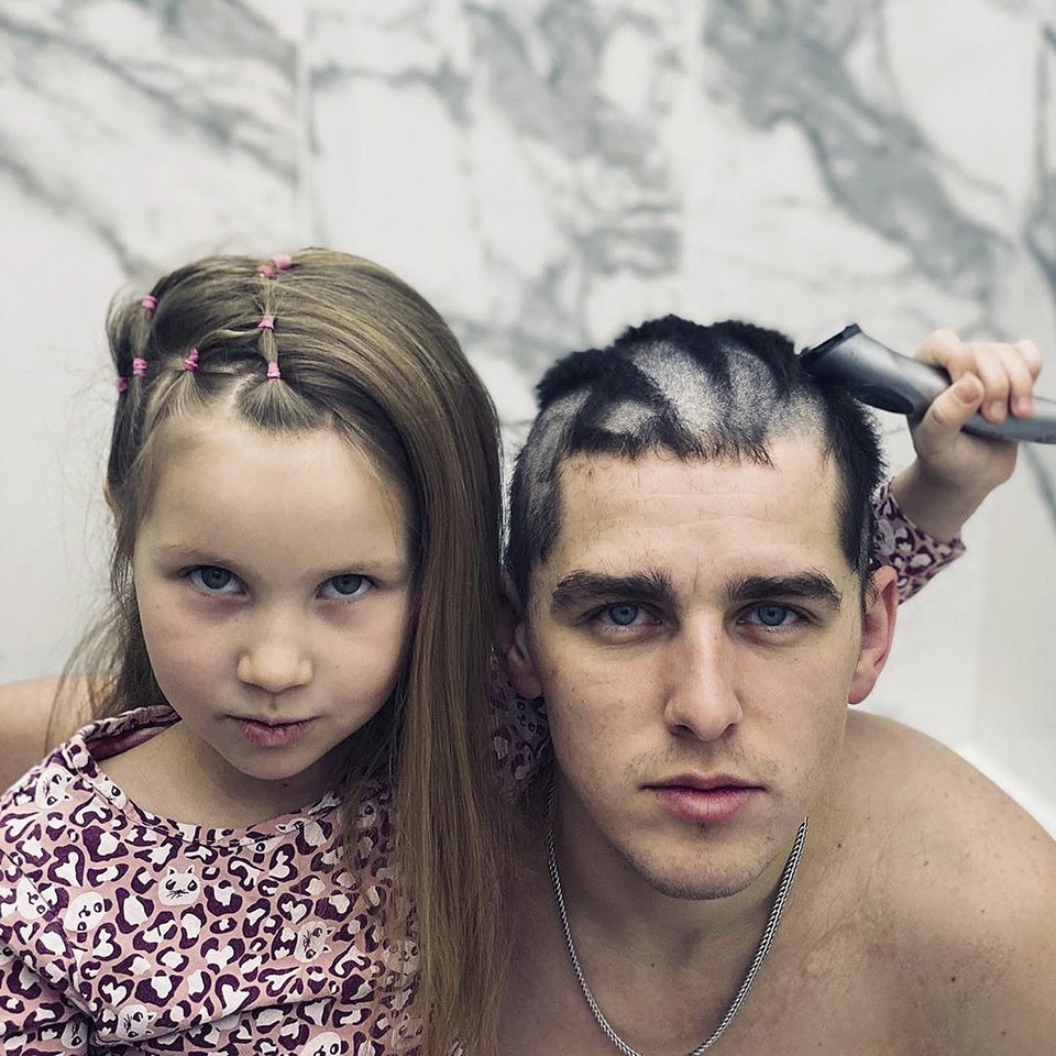 Donatas Montvydas ir jo dukra.<br>Soc. tinklų nuotr.