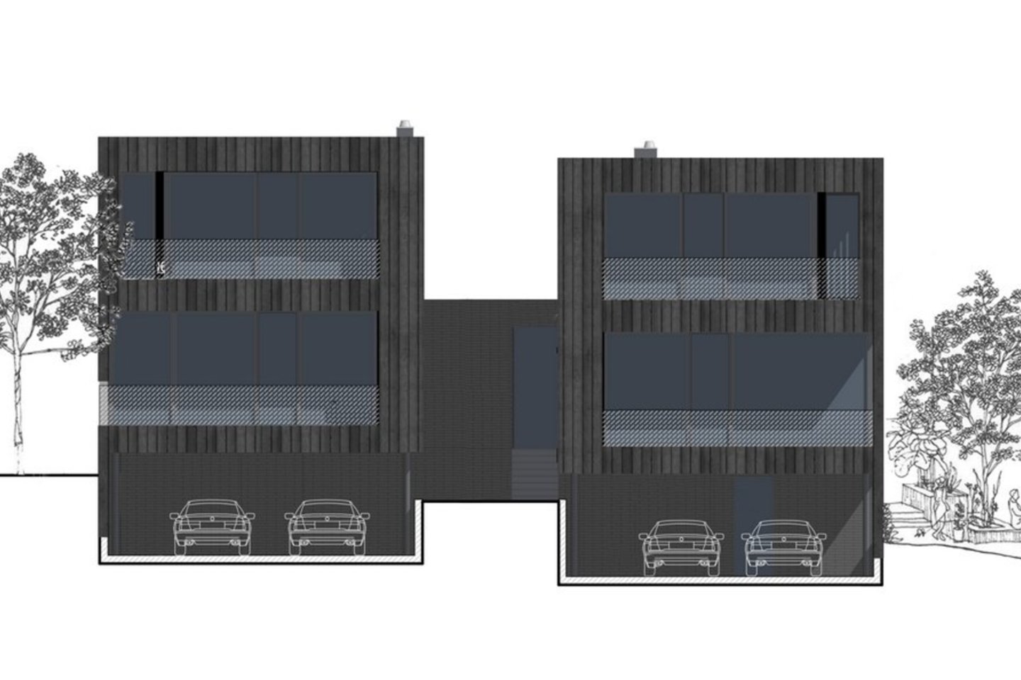 Dvibutis „Black Box“, architektai: Eglė Prunskaitė-Braziulė, Ieva Prunskaitė, Rokas Puzinas (Studija „Prusta“).<br>Architektų nuotr. ir vizual.