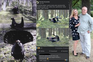 Ričardas Anusauskas paviešino filmuotą medžiagą, kaip jo mylimąją miške užpuolė kurtinys