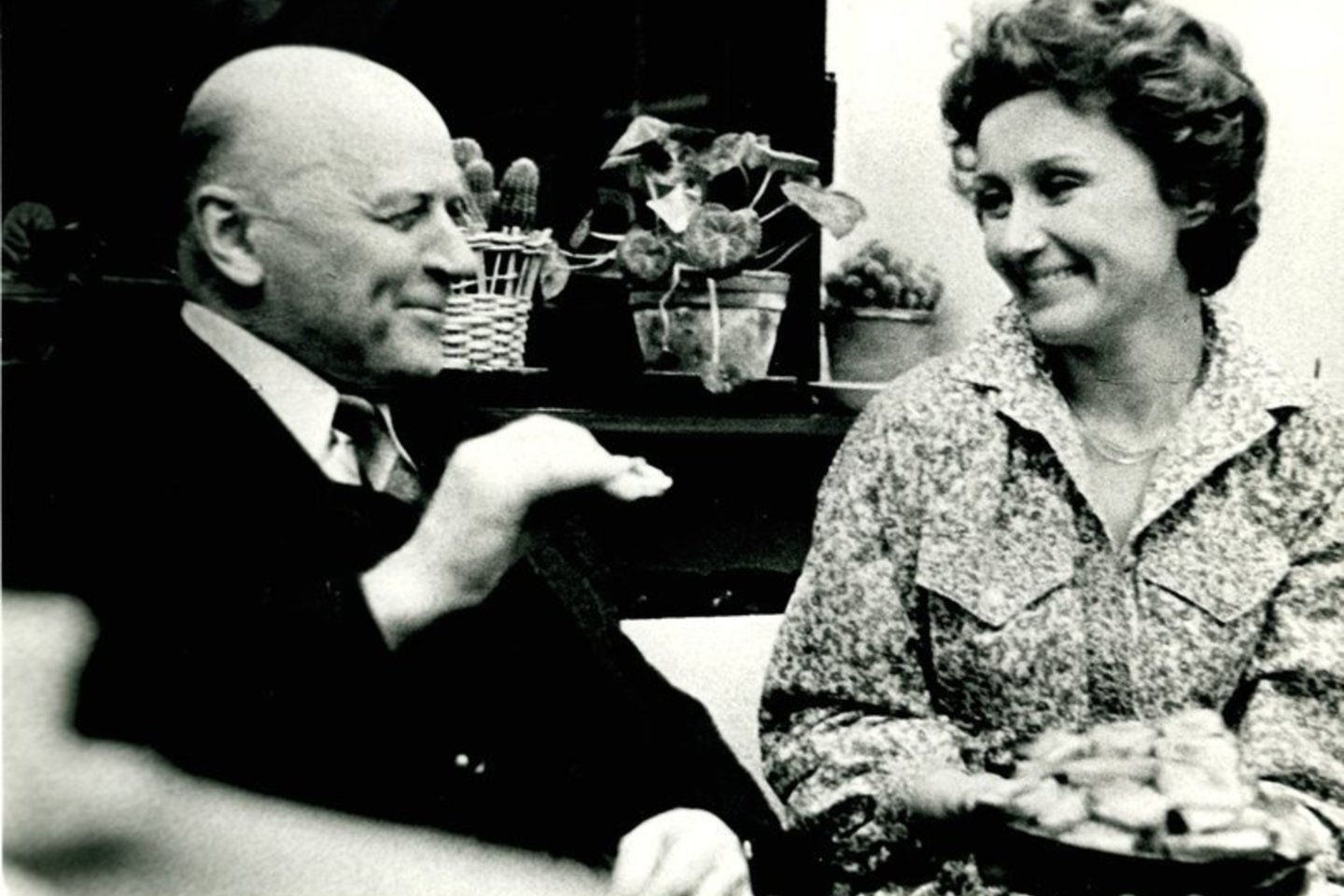 Juozas Baltušis su aktore  Rūta Staliliūnaite. 1980 m<br> . LLMA nuotr.