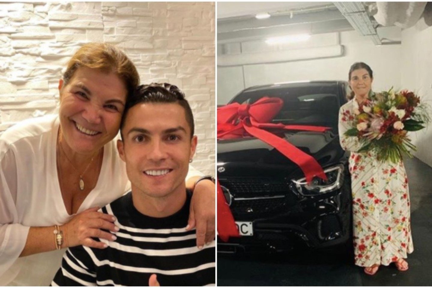  C. Ronaldo nustebino savo mamą: įteikė prabangią dovaną.<br> Instagram nuotr.