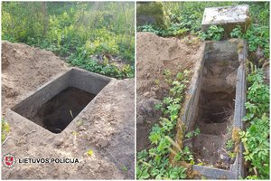 Policija sulaikė Pagėgių savivaldybėje kapavietes išniekinusius vyrus: karių kapuose ieškojo ginklų