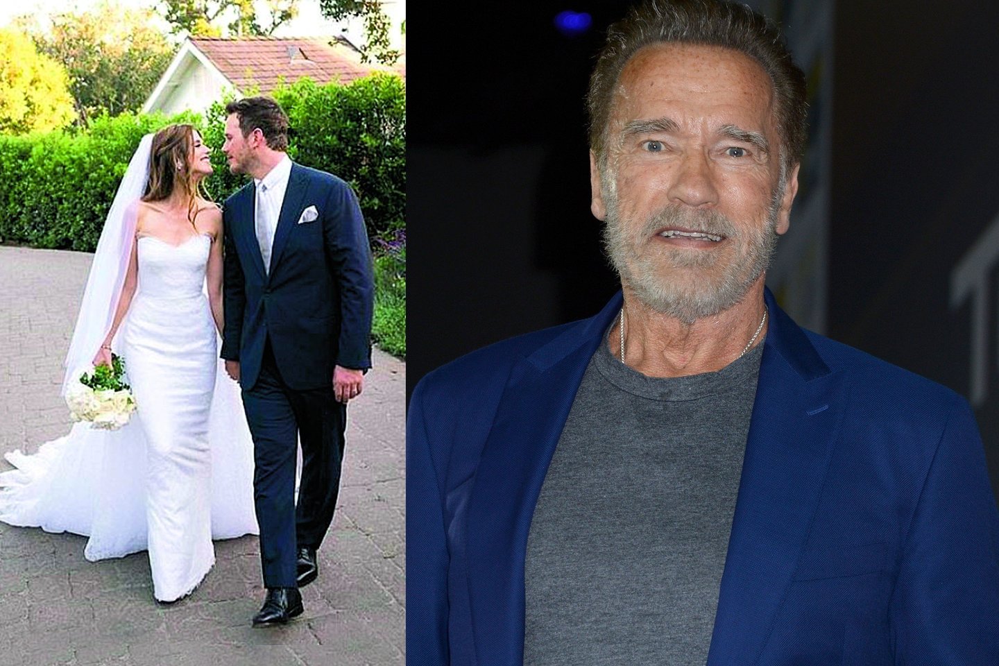 A.Schwarzeneggerio duktė Katherine ir Ch.Prattas susituokė 2019-ųjų birželio 8-ąją.<br>„Broadimage“ / „Scanpix“ ir „Instagram“ nuotr. 