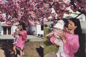 Atspėkite: kuriame Lietuvos mieste įsiamžino Irūna Puzaraitė-Čepononienė su dukrele?