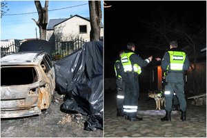 Kauno prabangiame kvartale siautė liepsnos: padegėjai supleškino garsaus mediko visureigius