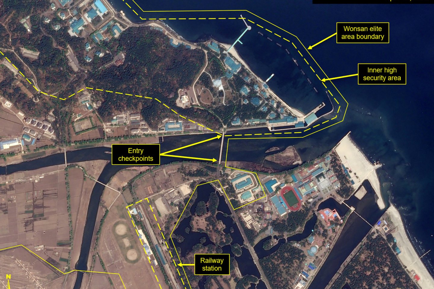 Palydovinės nuotraukos padeda sekti situaciją Šiaurės Korėjoje.<br>AFP/„Scanpix“ nuotr.
