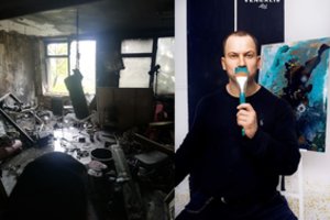 Klaipėdietis menininkas prarado viską: vos spėjo iššokti pro langą