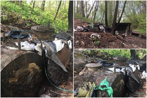 Kauno r. miškuose aptikta tona naminės detinės ruošinio