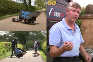 Karantiną paskyrė išradimui: sukonstravo motorinį sodo vežimėlį ir sieks Guinnesso rekordo