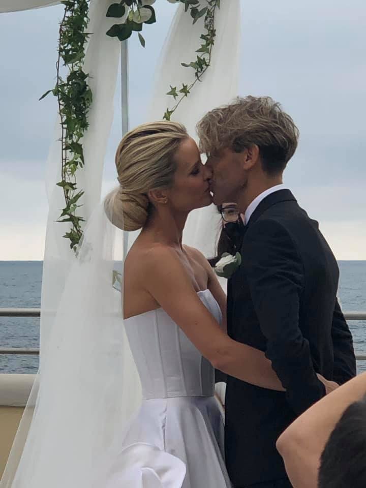 Editos Daniūtės ir Mirko Gozzoli vestuvių akimirka.<br>Socialinio tinklo nuotr.