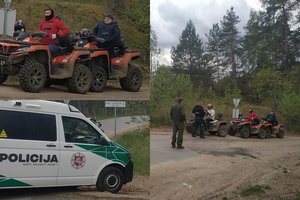 Parke šalia Vilniaus pareigūnai nubaudė įžūlius keturračių mėgėjus