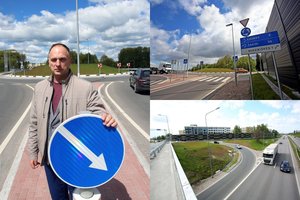 3 mln. eurų kainavusi žiedinė sankryža gyventojus „varo iš kantrybės“: viena avarija po kitos, o pažeidimai – sunkiai išvengiami