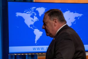 M. Pompeo pavadino Amerikos naftos tiekimo Baltarusijai pradžią „didele diplomatine JAV pergale“