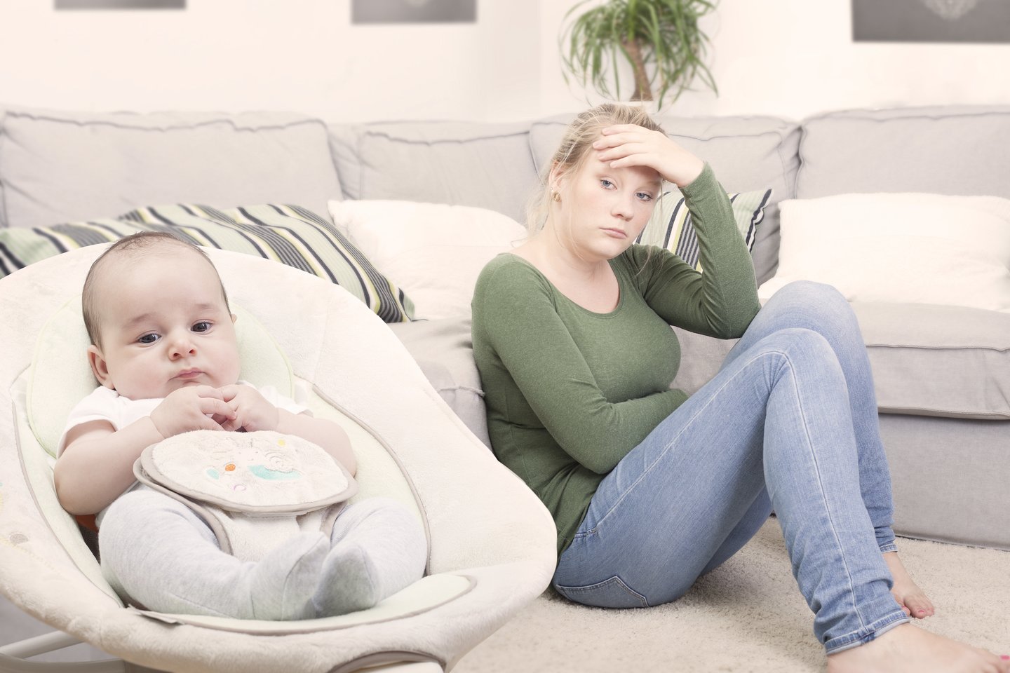 Pogimdyvinė depresija vyrus gali užklupti ir dėl to, kad vaiko mama ja serga.<br>123rf nuotr.