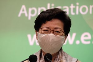 Honkongas „kiek įmanoma greičiau“ priims saugumo įstatymą, sako miesto lyderė