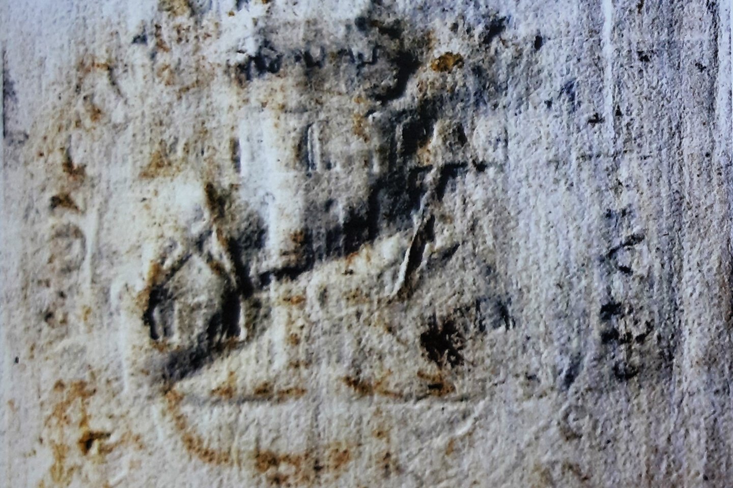 Seniausias žinomas Klaipėdos antspaudas ant vaško - vos įžiūrimas. 1446 m.<br>Hanzos miesto Liubeko archyvas. 