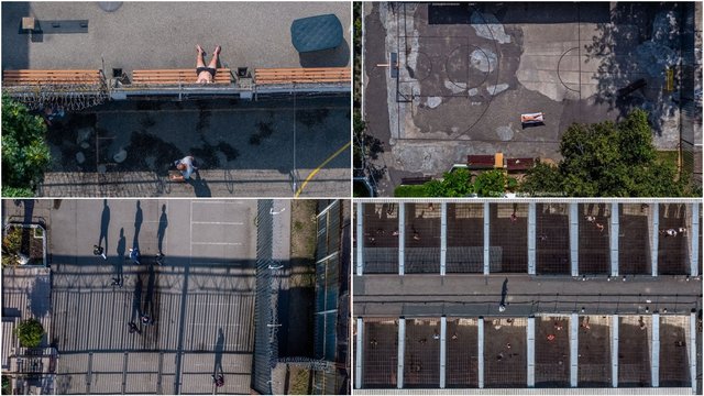 Unikalus fotografijų projektas: iš drono užfiksuota kalėjimo kasdienybė atima žadą