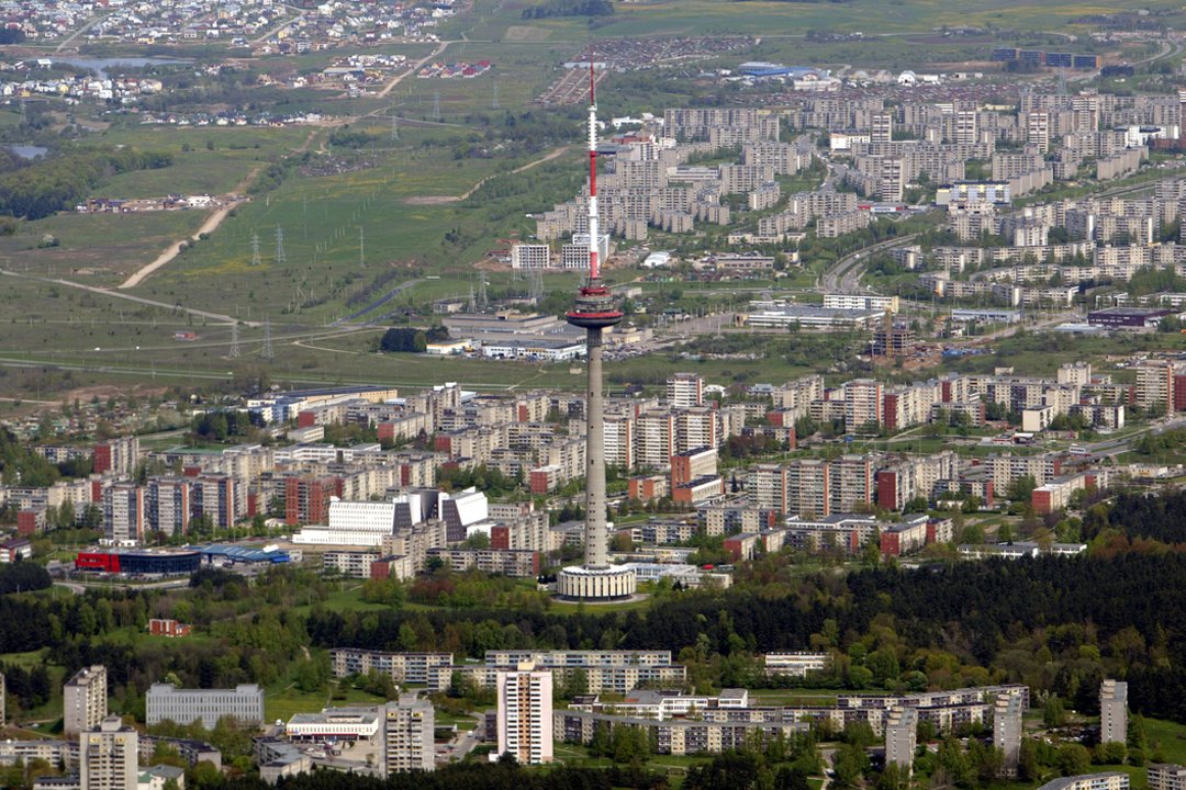1974 m. pradėtas statyti Vilniaus televizijos bokštas.<br>I.Gelūno nuotr.