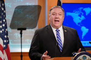 M. Pompeo: Honkongas nebeturi autonomijos statuso