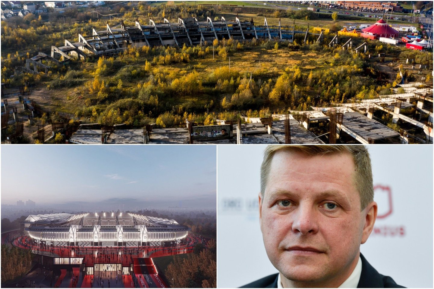 R.Šimašius dar neatsisako idėjos statyti stadioną<br>lrytas.lt koliažas.