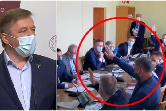 R. Karbauskis apie skandalingą Seimo nario gestą: tai buvo panašu į nevykusį bandymą pasisveikinti