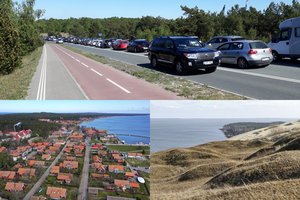 Vasara pasitinkama spūstimis: prie keltų Neringoje nusidriekė automobilių eilės