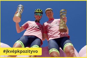 Puikus pavyzdys: tūkstančius kilometrų įveikusiems lietuviams – dviračių sporto legendos sveikinimai